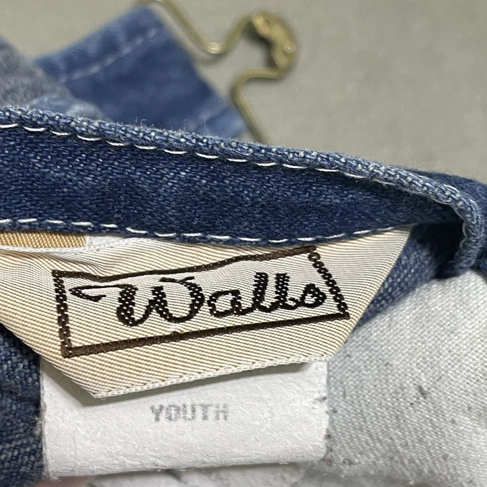 Vintage Overalls Youth Made in USA Toddler Bibs‎ Denim Jumper Western Kids*